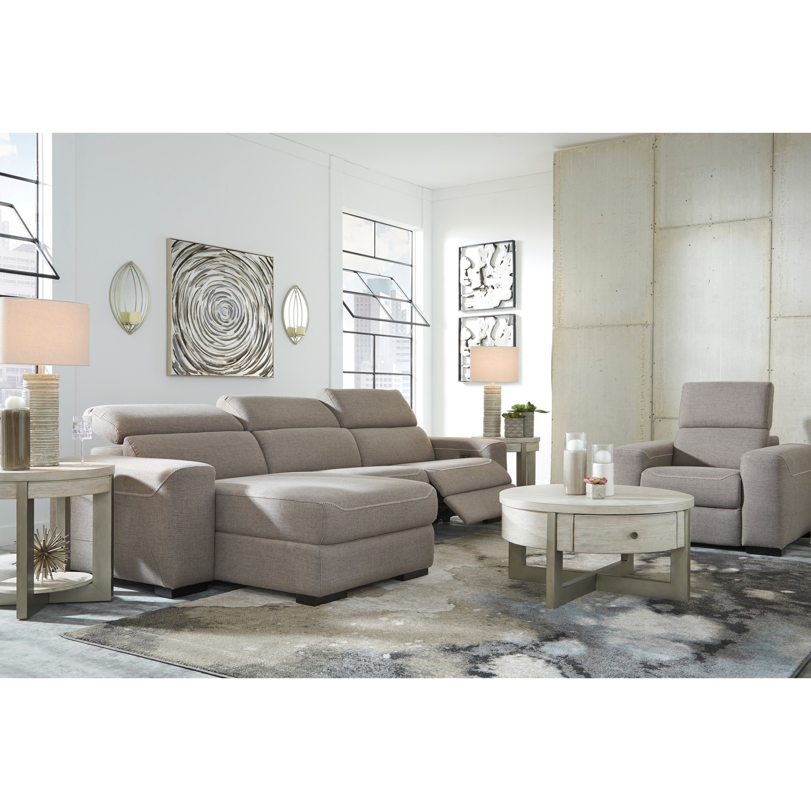 Signature Design by Ashley Furniture Mabton 77005 Living Room Group 2 Power Reclining Living